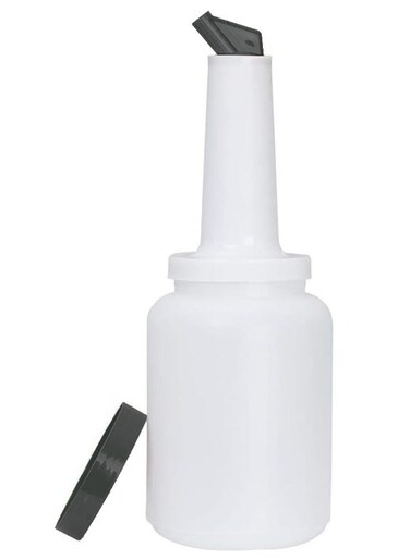 Store N Pour 2L Bottle -Fruit Juice &amp; Liquor Storage Containers- Streamline Your Bar Operations - Black