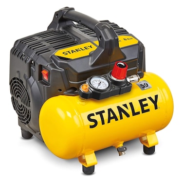 STANLEY DST100/8/6 Silent Air Compressor &ndash; 1HP, 6L Tank, 750W Power, Ultra-Quiet 59dB Operation