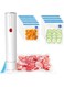Angju Electric Vacuum Sealer for Food, Cordless Portable Handheld Food Vacuum Saver with 10 Pcs Reusable Food Sealer Bags, Vacuum Sealer Machine with Seal Clip &amp; Drainage for Food Preservation &amp; Fresh