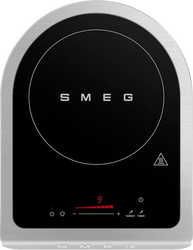 Smeg Portable Induction Hob &ndash; Compact Single Burner, 10 Power Levels, Modern Italian Design, Easy-to-Clean, Energy-Efficient, Matte White