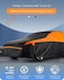 JanYoo Full Car Cover Indoor Outdoor Waterproof Sunscreen UV Protection Scratch-Resistant Windproof Full Exterior Cover, Universal Fit for Sedan (490 to 510CM)