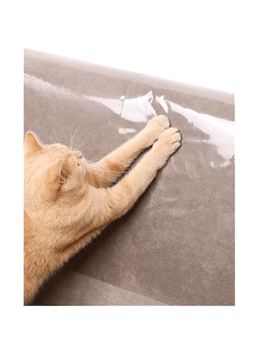 Cat Scratch Furniture Protector 45cmx30cm - a pack of 10 Single Side Couch Protector for Cats, Self-Adhesive Cat Tape for Furniture, Clear Cat Scratch Deterrent for Furniture Door Wall
