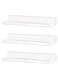 Clear Acrylic Shelf 15" Invisible Floating Wall Ledge Bookshelf, Kids Book Display Shelves Wall Mounted (15 Inch 3Pack)