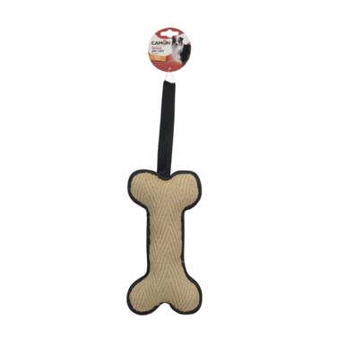 Camon Jute Bone with  Handle- Throw &amp; Catch- (25Cm) Dog Toys