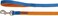 Camon Dog Leash-Double Premium Orange,Blue 10X1200Mm