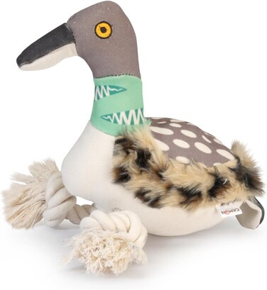 Camon Plush Birds with Rope and Squeaker Dog Toys
