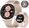 Women's Smartwatch: 1.43" AMOLED HD Display, Ultra-Thin, Bluetooth Calls, Voice Assistant, Fitness Tracker, Heart Rate, Blood Pressure, 120 Sport Modes, Waterproof, Custom Dials, Android, iOS