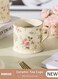Ceramic Coffee Mug, 290ml Large Practical Family Coffee Cup,Tea Cup With Handle,Coffee Mug Tea Cup, Milk, Microwave &amp; Dishwasher Safe,Aesthetic Coffee Cups Ceramic for Home or Office