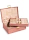 Benevolence LA Large Jewelry Box Organizer, Velvet Jewelry Boxes for Women   Large Jewelry Organizer for Earrings, Necklaces, Bracelets, and Rings   Jewelry Storage Organizer - Dusty Pink