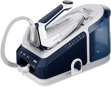 Braun CareStyle 7 Pro Steam Generator Iron with FreeGlide 3D Technology, Smart iCareMode, Ironing, Anti Drip, Detachable 2L Water Tank, Auto-Off, 2700 Watts, IS 7282 Blue