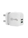 Dual Port USB-A Charger, Super Compact Wall Charger, Turbo Charge 2.4A Output UK &amp; US PIN for iPhone 14/13 Ipad Ipod Samsung Oneplus Xiaomi Huawei and More