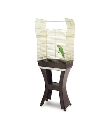 IMAC Calla Small Brown Bird Cage With Stand - Perfectly Sized Habitat for Small Birds - Size: 62 x 43 x 78-150cm