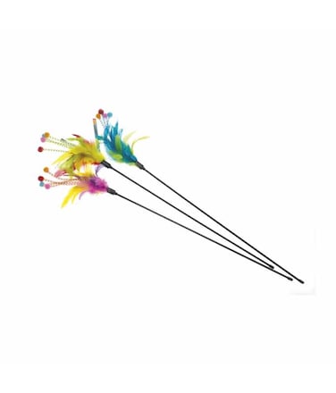 IMAC Cat Wand Toy Feather Stick, Interactive Cat Toy -Feather (50cm)