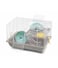 IMAC CRICETI Hamsters Cage - Compact Small Pet Habitat - White/Grey   Size : 45 x 30.5 x 29cm