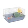 IMAC CRICETI 60 - 2nd Life Plastic Hamster Cage For Compact Small Pet Habitat - ZINC/AVIO BLUE Size : 60.5 x 40.5 x 33cm