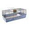 IMAC EASY 120 Recycled Plastic Small Pet Cage &ndash; Spacious Eco-Friendly Habitat in White &amp; Avio Blue (120 x 60 x 46.5cm)