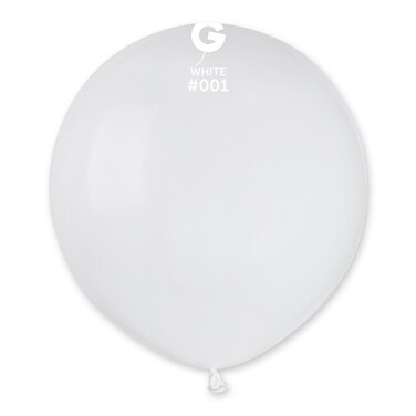 19" Standard White Latex Balloon 10Ct