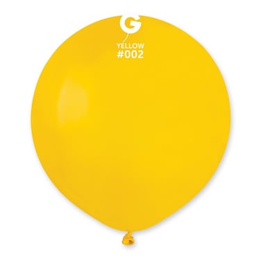 19" Standard Yellow Latex Balloon 10Ct