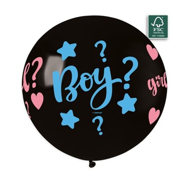 31" Latex Balloon Boy? Girl? With Confetti 1Ct
