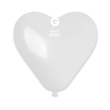 6-Pack 12" White Heart Latex Balloons &ndash; Elegant Heart Balloons for Weddings, Anniversaries &amp; Proposals
