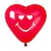 17" Smile Red Latex Balloon 25ct
