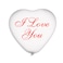 17" I Love You Balloon Red/White Latex Bln 25ct