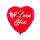 17" I Love You Balloon Red/White Latex Bln 25ct