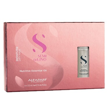 Alfaparf Milano Semi Di Lino Moisture Nutritive Essential Hair Oil For Dry Hair, Pack of 6 x 13ml Vials