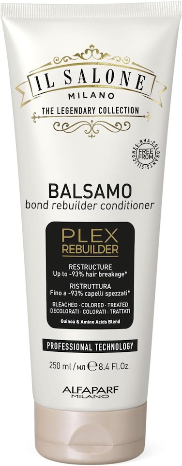 Il Salone Milano Professional Plex Rebuilder Conditioner For Bleached, Colored, Treated Hair - Restores And Restructures - Bond Rebuilder - Premium Quality - 8.45 Fl. Oz. / 250ml