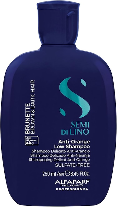 Alfaparf Milano Semi Di Lino Brunette Anti-Orange Low Shampoo 250ml - Mild Anti-Orange Shampoo