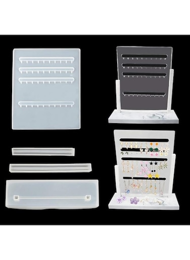 FineInno Resin Silicone Moulds for Jewellery Stand Moulds DIY Jewellery Holder Display Stand Hanging Earrings Holder (Earrings Holder)