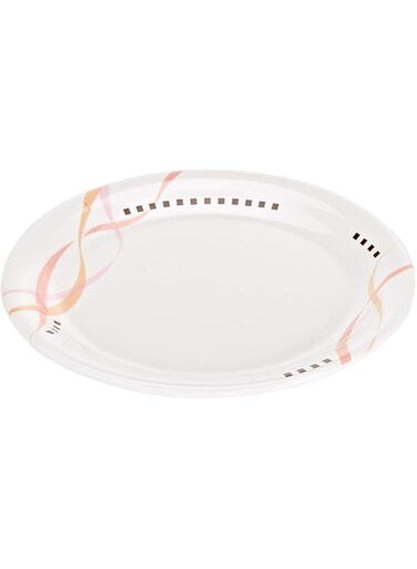 Servewell 19 cm Waves Pink Small Plate,White