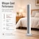 Swiss Design Tower Fan Peter with Remote Control &amp; Easy Touch Panel, Swing Mode with 3 Speed Levels, Timer &amp; Swivel Function, Slim Design White 2 Years Warranty + Local Support