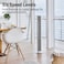 Swiss Design Tower Fan Peter with Remote Control &amp; Easy Touch Panel, Swing Mode with 3 Speed Levels, Timer &amp; Swivel Function, Slim Design White 2 Years Warranty + Local Support