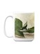 Ceramic Flower Printed Coffee Mug White 9.2 x 7.7cm