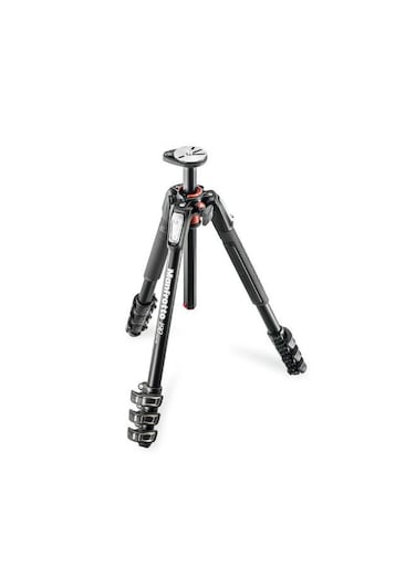 Manfrotto MT190XPRO4 190X PRO Aluminium 4-Section Camera Tripod, Professional DSLR &amp; Mirrorless Tripod with Quick Power Lock, Adjustable Height &amp; 90&deg; Horizontal Column &ndash; Black