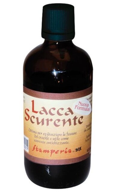LACCA SCURENTE, Stamperia - Aging bitumen varnish for vintage effect - 100 ml.