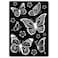 DFTD01 - Rub-on - Abtibild - white decorative sticker - Butterflies - 15x22cm - Stamperia