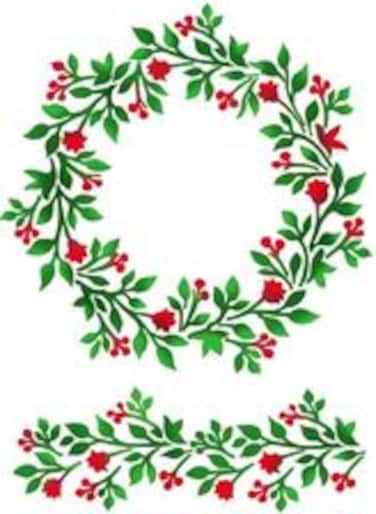 Stamperia A4 Leaf Garland Template KSG364