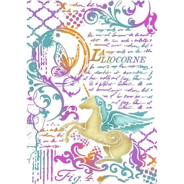 Stamperia Stencil - Flexible transparent 21x29,7cm - Wonderland - KSG418