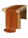 YHRY 1 Pack Rust Gauze Table Runner, Sheer Cheesecloth Table Runner, Romantic Boho Table Runner, Rustic Table Cloth, Table Decor, for Wedding Party, Bridal Shower, Birthday Party, 35 x 118 Inch