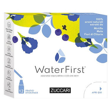 Zuccari Waterfirst, Blueberry Apple and Clitoria Flowers, 12 Sticks