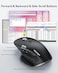 TECKNET Wireless Mouse, Bluetooth Mouse (BT5.3/5.0 &amp; 2.4G) Rechargeable Ergonomic Optical Mouse with 6 Adjustable DPI, Side Scroll, Quiet Clicks, USB A Receiver, 7 Buttons, Wide Compatibility - Black