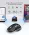 TECKNET Wireless Mouse, Bluetooth Mouse (BT5.3/5.0 &amp; 2.4G) Rechargeable Ergonomic Optical Mouse with 6 Adjustable DPI, Side Scroll, Quiet Clicks, USB A Receiver, 7 Buttons, Wide Compatibility - Black
