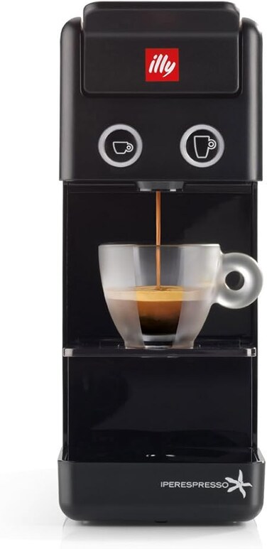 illy Coffee Maker Machine Y3.2, Espresso &amp; Filter Capsules Coffee Machine, Compact Design, Black