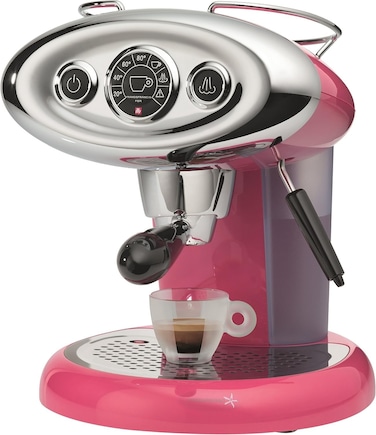 ILLY Francis Francis X7.1 Coffee Maker Machine, Pink Limited Edition, Compatible With Iperespresso Capsule Pods Coffee Machine With Milk Steamer