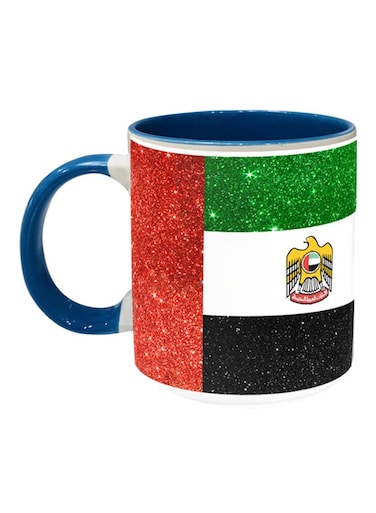 UAE Flag Printed Coffee Mug Blue/Red/Green