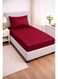 2-Piece Striped Microfiber Fitted Sheet Set Single 90x200cm &acirc;&euro;&ldquo; Soft Elastic Deep Pocket 17cm Bedsheet with 1 Pillowcase 50x70cm, Maroon Microfiber Maroon Single