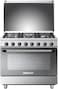 Technogas Superiore Gas Cooker &ndash; 90 x 60 cm Gas Burner Stove 115L Oven, 5 Full Safety Burners with Auto Ignition, Cast Iron Grids, Removable Glass Door &ndash; TCP396GG52KX &ndash; Made in Italy