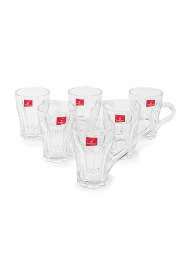 6-Piece Tea Glass Clear 21x10x14centimeter